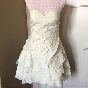 New Modcloth Baklava Minuet Ivory Ruffle Dress